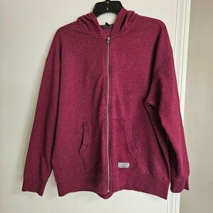 Raspberry Color Eddie Bauer Zip Up Hoodie